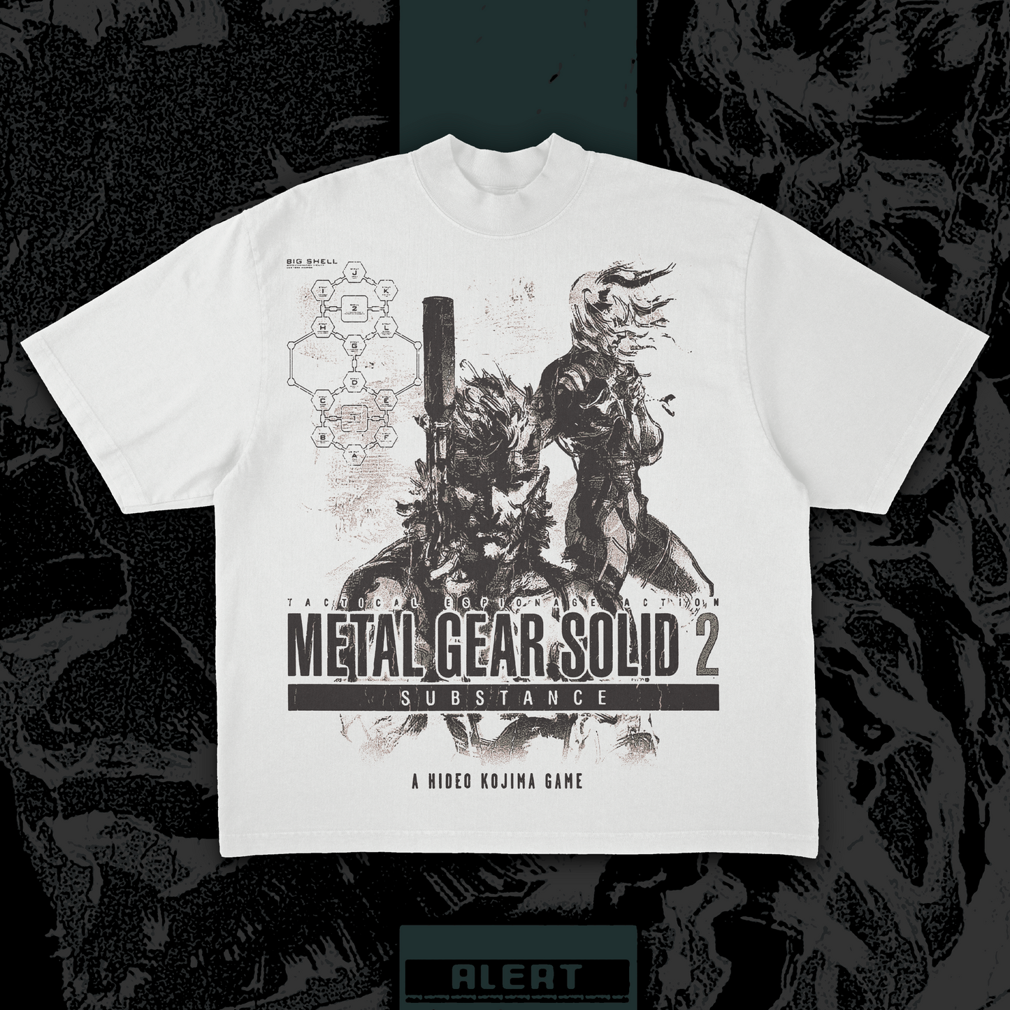 Metal Gear Solid 2 - Big Shell - Heavyweight Boxy Tee