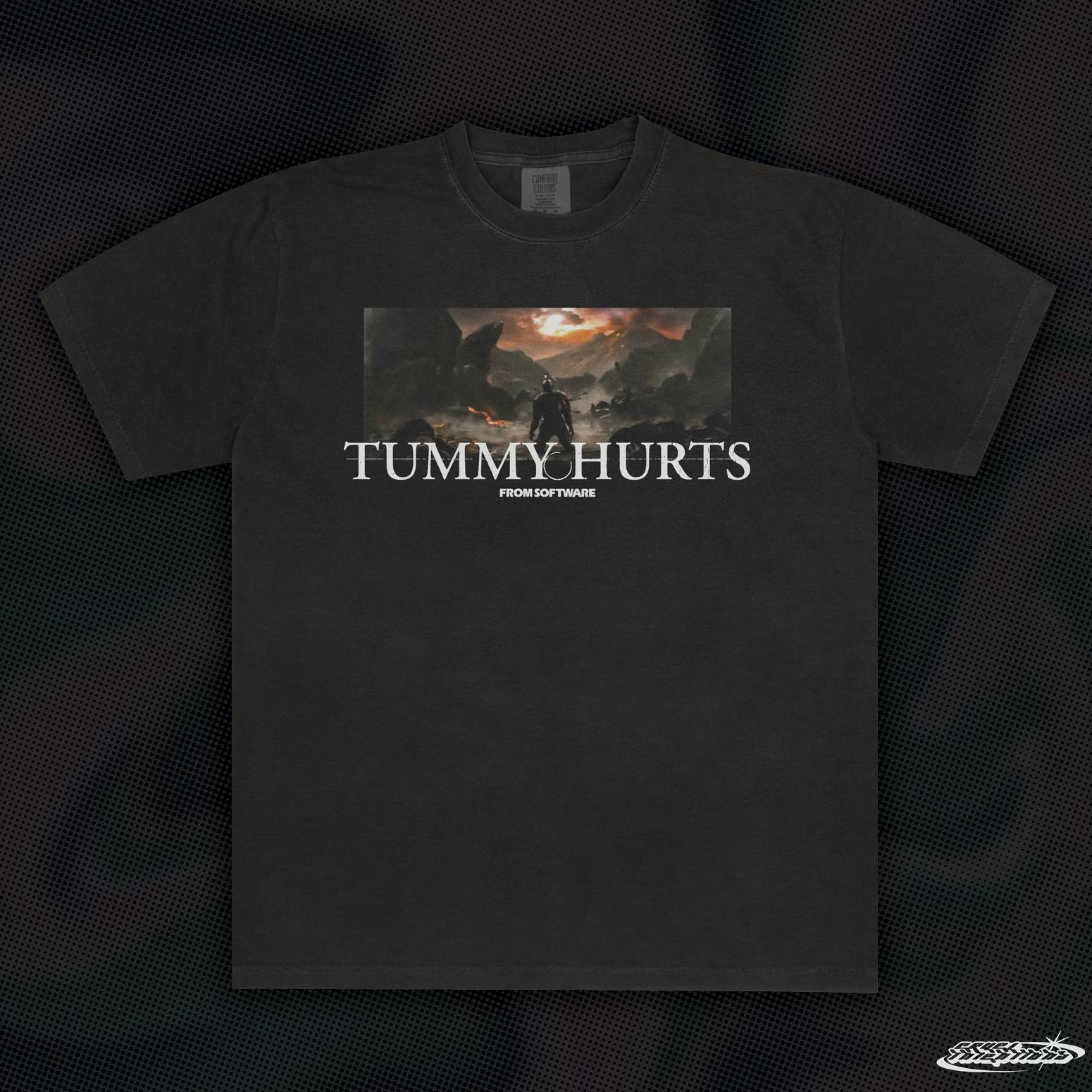 gear of the dark merch Dark Souls / Tummy Hurts XL / 7.6oz - LaneSeven Urban