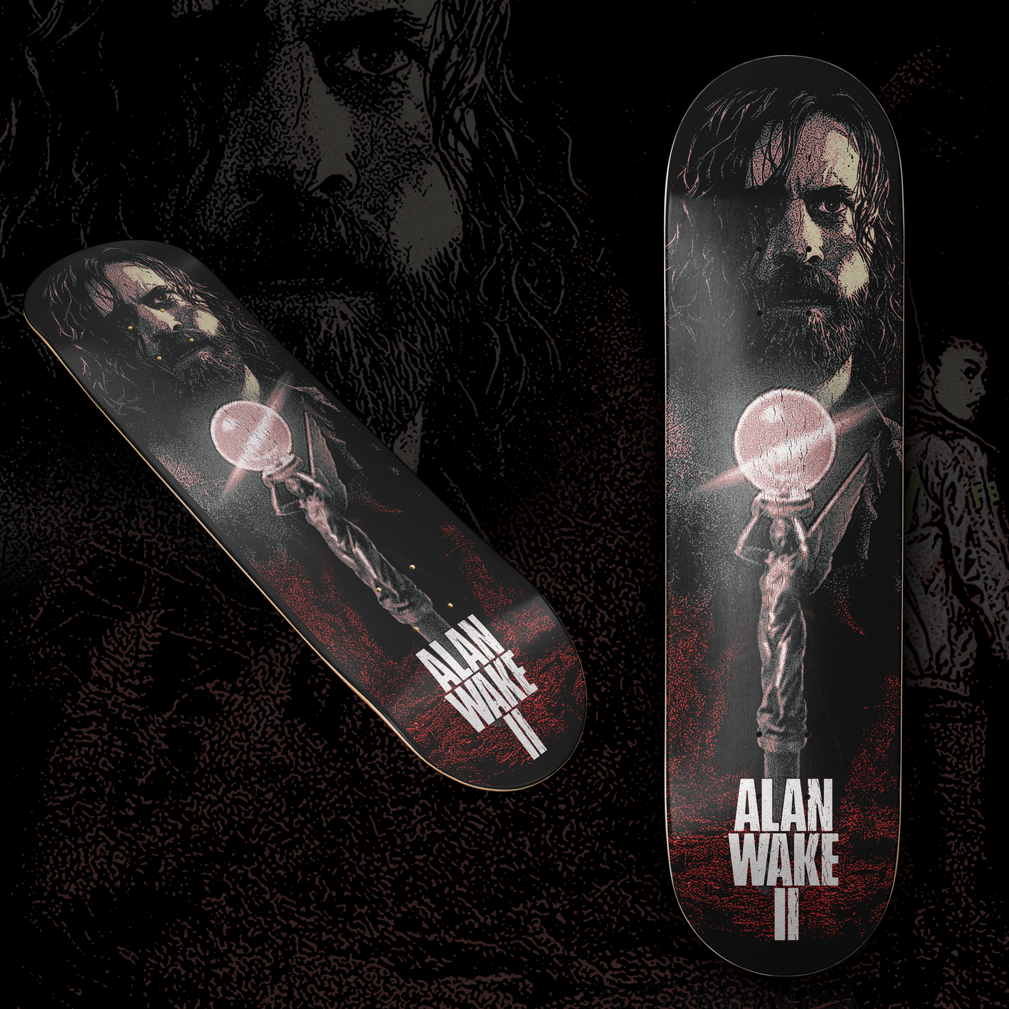 Alan Wake II - 8.5" Skateboard Deck - re-release