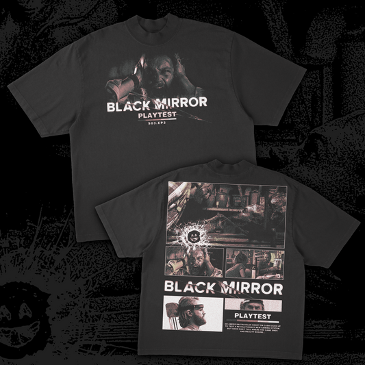 Black Mirror - Playtest - Boxy Tee - Front and Back