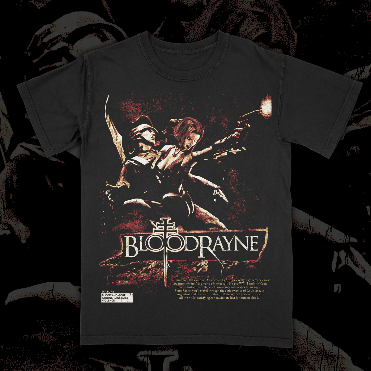 BloodRayne - Front and Back Tee – Prestige Merch Supply