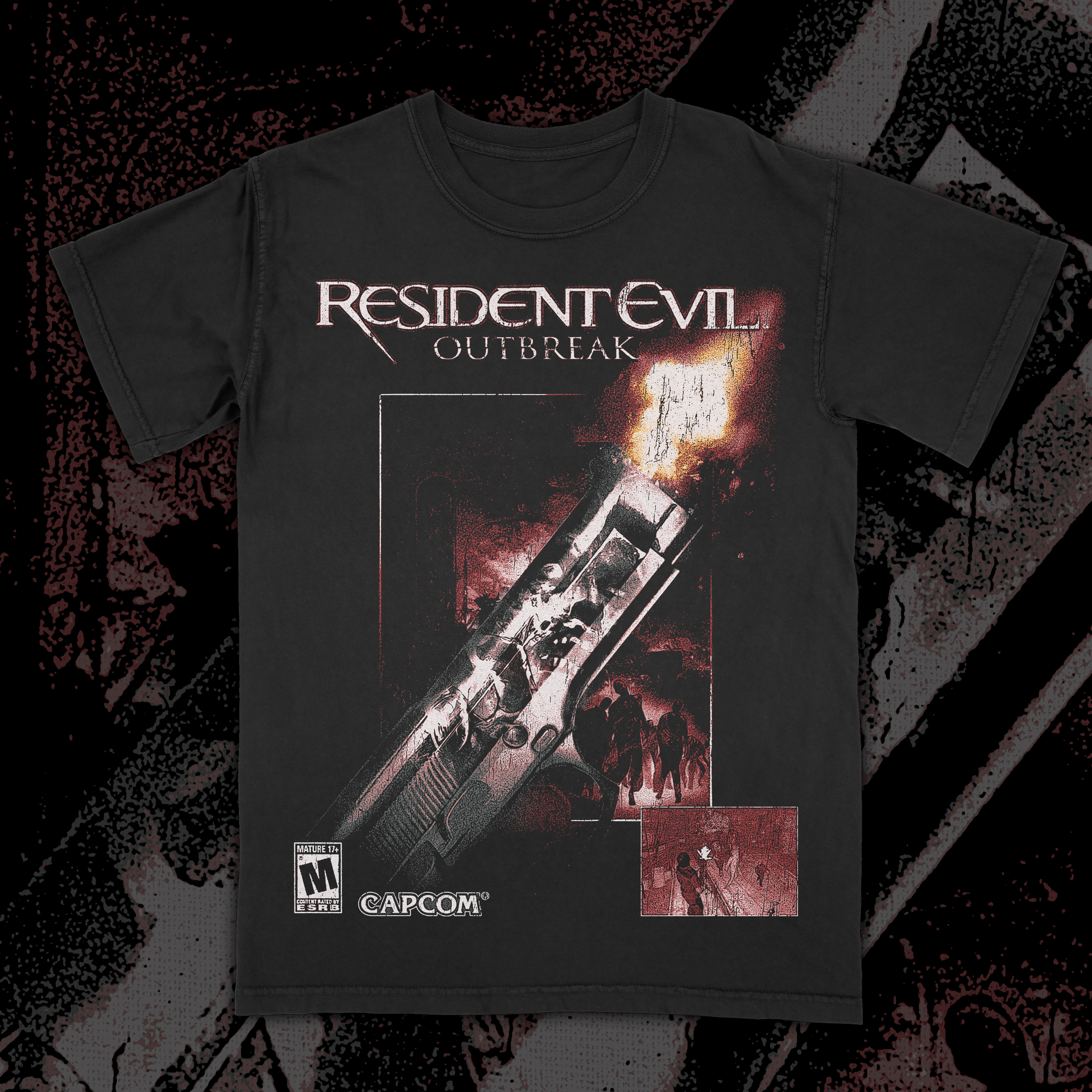 トップス 00s Resident Evil OUTBREAK T-shirt Resident Evil - Outbreak – Prestige Merch Supply