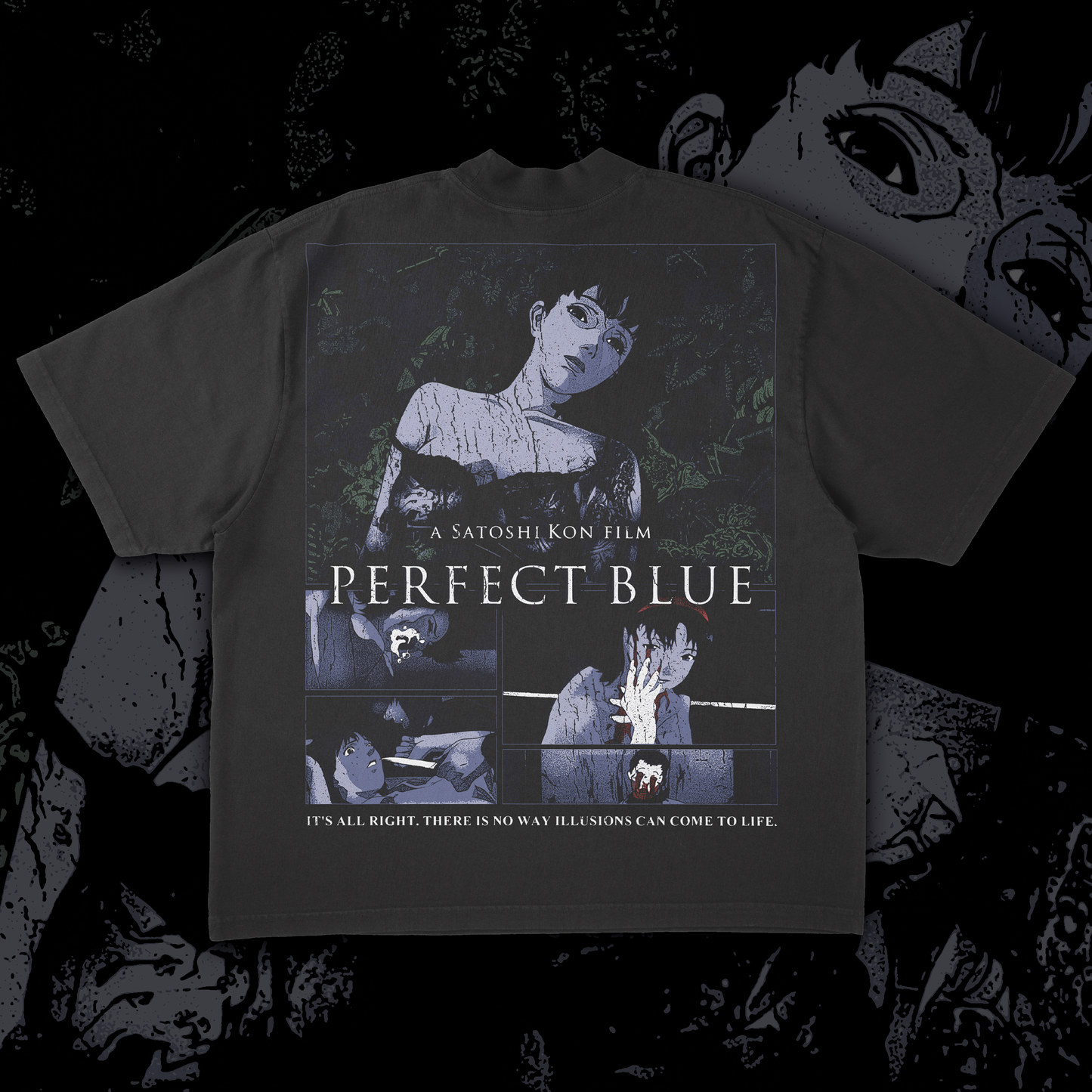 Perfect Blue - Boxy Tee - Front and Back