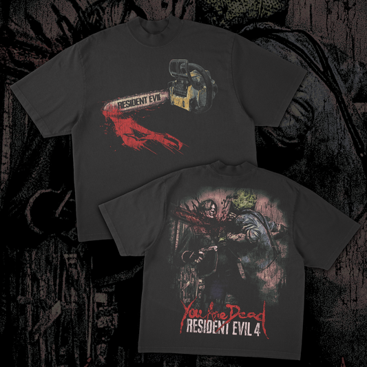 Resident Evil 4 - The Chainsaw - Boxy Tee Front and Back