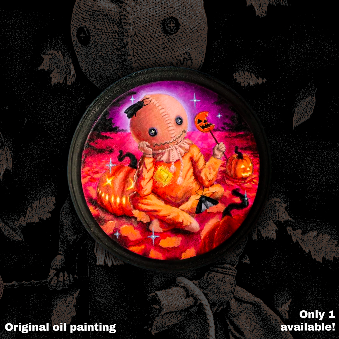 Trick r Treat "Apple Cider Sam" Original Oil Painting Prestige